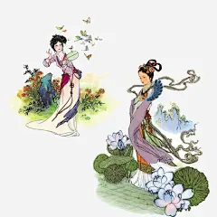 古典少女插画_新图网 https://ixintu.com 少女 古典人物 手绘古典美女 中国风