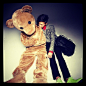 BIGBANG中国VIPGD with big cute teddy bear! Hahahaha