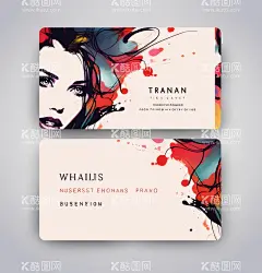 美容美发名片  - 源文件下载【酷图网】名片,美容,美发,理发店,沙龙,门店