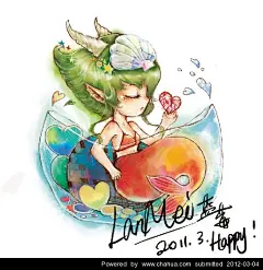 蓝莓的插画画廊展厅