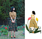 Nancy Zhang - Issey Miyake Skirt, Pelle Moda Heels - Book,Blossom and Summer Evening.