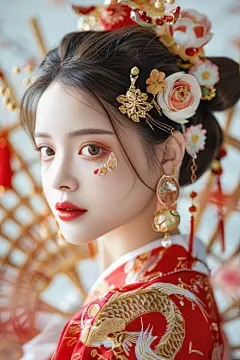汉服秀人物锦鲤图