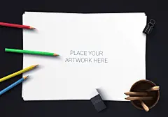 黑白字母铅笔橡皮擦整套VI样机