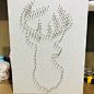 钉子画diy手工制作钉线画鹿头简约立体绕线画材料装饰画礼物定制-淘宝网