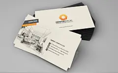 复古建筑装饰公司名片设计