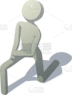 时尚,计算机图标,简笔人物画,男人,图像,矢量,分离着色,侧面视角,棍,站