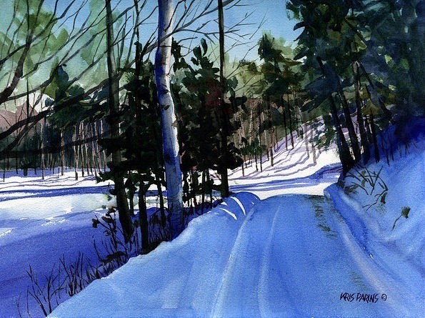 美国kris parins 的水彩风景画...