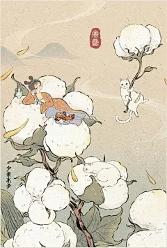 国风节气-插画师夕米木子