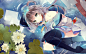 Luo Tianyi Vocaloid flowers gray hair green eyes wallpaper (#2067676) / Wallbase.cc