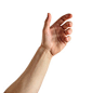 gesture of the hand for holding smartphone or bottle