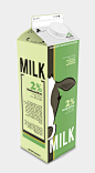milk package cow Milk Carton