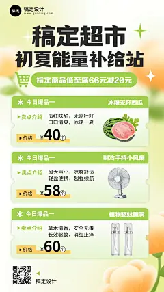 商品零售超商百货超市促销打折卖点介绍手机海报