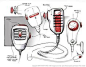 MICROPHONE | pencil and digital drawing, differnt designs | by _ follow link