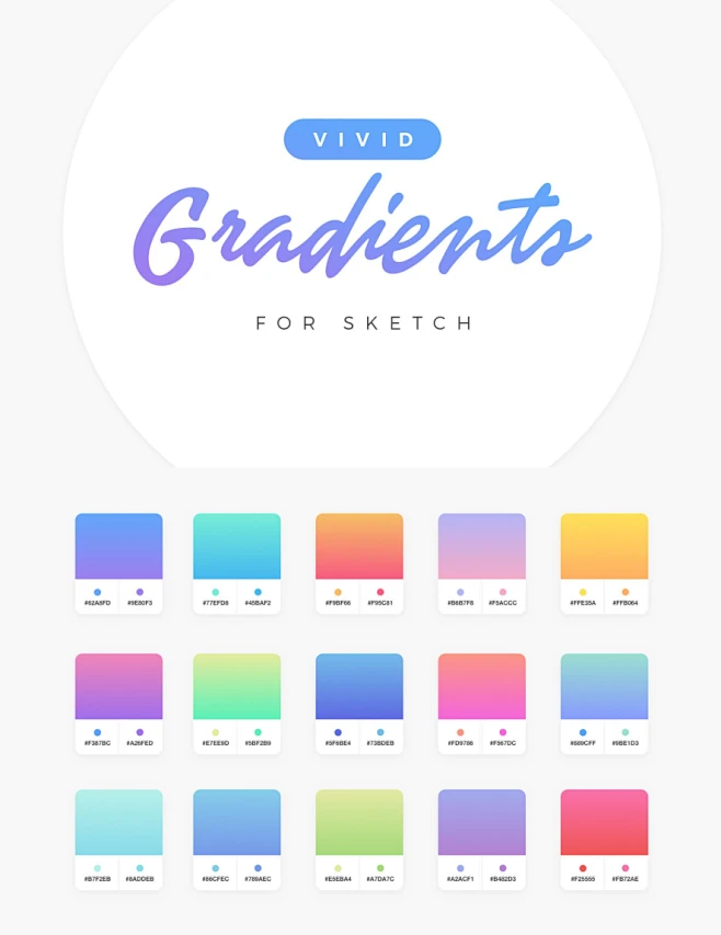 Sketch 渐变配色方案 Vivid Gradients for Sketch – 设计小咖图片_字体图片素材-花瓣网