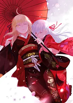 FATEシリーズの Fate/Zero Fate/staynight saber p站 pixiv 动漫 壁纸 头像 插画 次元 同人 原创 *远坂凛 间桐樱 [命运之夜-零] 画师：皇♦小J