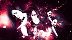 日韩美女帅哥明星红黑艺术设计壁纸