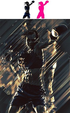 超酷炫错位海报特效PS动作素材 Divide Photoshop Action :  