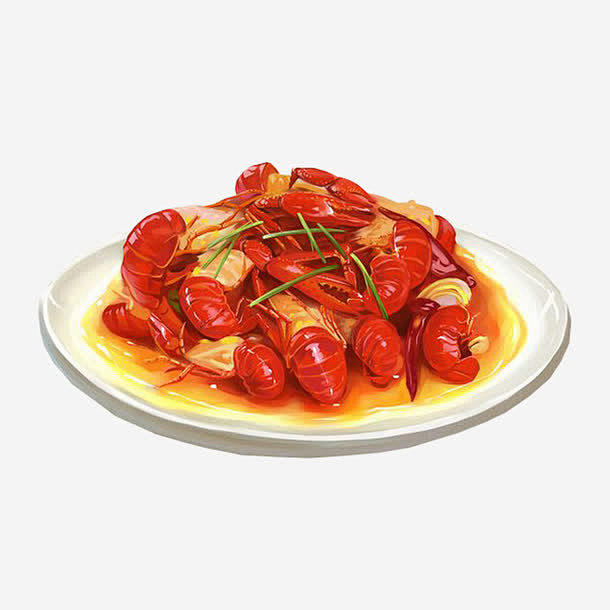 蒜蓉龙虾手绘