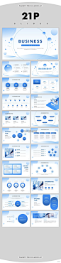 【商务】白蓝扁平化超实用主义通用模板6PPT模板由安娜娜设计制作，共21页，属于静态PPT模板，支持16:9显示，评价高达4.8分（满分5），非常精美实用的PPT模板，欢迎购买下载使用。