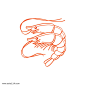手绘海鲜虾png元素