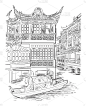 中国手绘地标