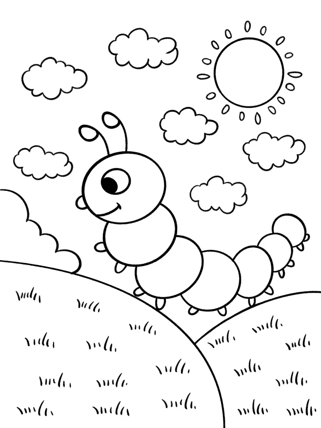 毛毛虫简笔画