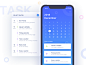 Everyday Task blue page calendar clean ui interface app