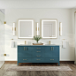 Lagoon Bathroom Vanity, Royal Green, 72", Double, Without Mirror, Freestanding