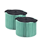 Workshop Wet/Dry Vacs WS13045F Hepa Media Cartridge Filter (2-pack) (Green, 3-4.5 Gallon) (Paper)