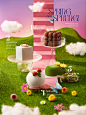 art direction  branding  cake editorial flower food photography food styling set design  spring dessert