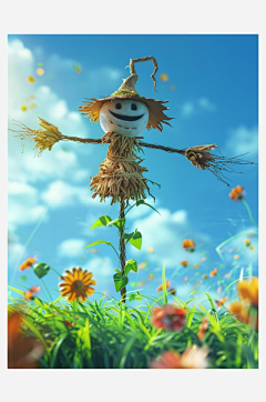 数字艺术稻草人插画稻草人灵感-众图网