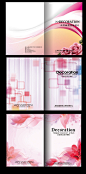 简洁水彩花朵抽象艺术画册封面图片设计下载PSD素材下载_封面设计图片