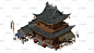 2.5D游戏场景　中式古代建筑　仿古建筑　酒楼　客栈　酒馆　饭店　-CG模型网（cgmodel)-让设计更有价值!