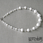 清爽一夏天然白砗磲白玉925银S接扣女项链辟邪另有配套手镯耳坠