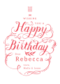 Happy Birthday - watercolor hand lettering : Birthday greeting card design and hand lettering