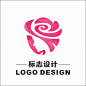 玫瑰女性标志logo图片欣赏_设计素材_CorelDRAW X6(.cdr)格式_图片2366x2366像素_图片编号24192642-爱集网