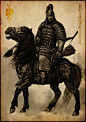 Mongol officer, concept drawing: 