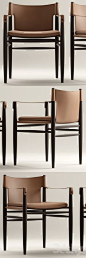 3d models: Table + Chair - Table and chairs Trussardi Casa Saddle Chair