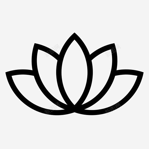 莲花佛教花卉图标