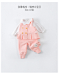 宝然女宝宝套装春秋时尚洋气公主外出服三件套1-4岁婴儿套装秋装-tmall.com天猫