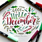 Hello December!❄️⛄️ #December2017 #hellodecember #winterlettering #christmaslettering #tombowusa #tombowdualbrushpens #alissecourter