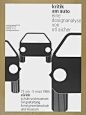 Design: Otl Aicher Weltformat 128x90mm 1 colour Poster for an exhibition on the analysis of car design by Otl Aicher  at the Museum für Gestaltung in Zurich.  One of the few, if not the only weltformat poster  produced by Otl Aicher.  The typeface, design