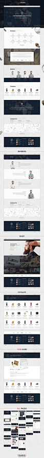 Barbershop PSD template : Barbershop website design