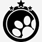 宠物酒店标志与三星图标 设计图片 免费下载 页面网页 平面电商 创意素材