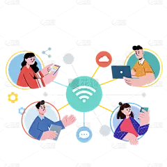 手绘-职业技能元素主题-互联网