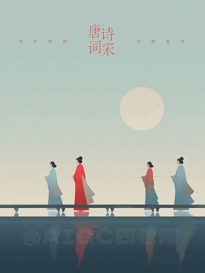 今天给大家分享一组唐诗宋词东方意境极简插...
