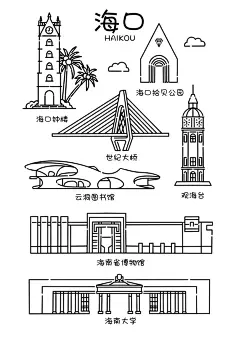 城市地标建筑系列插画/手绘简笔画 - 小红书