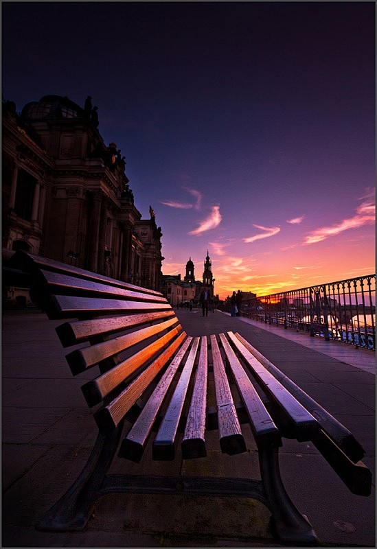 A bench in Dresden b...