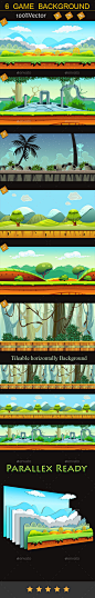 6 Game Backgrounds : 6 game backgrounds You can use this background for your game application/project. It suits for game developers, or indie game developers who want to make looping GUI cartoon game for Android or iOS. The Game background is made with 10