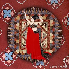 古典古装复古中国风异域风情唯美摄影古风敦煌少女手绘水墨漫画